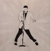 Painting - silhouette Elvis
