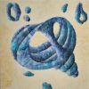 Painting - abstract floating spiral