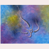 Painting - it swam out to greet us